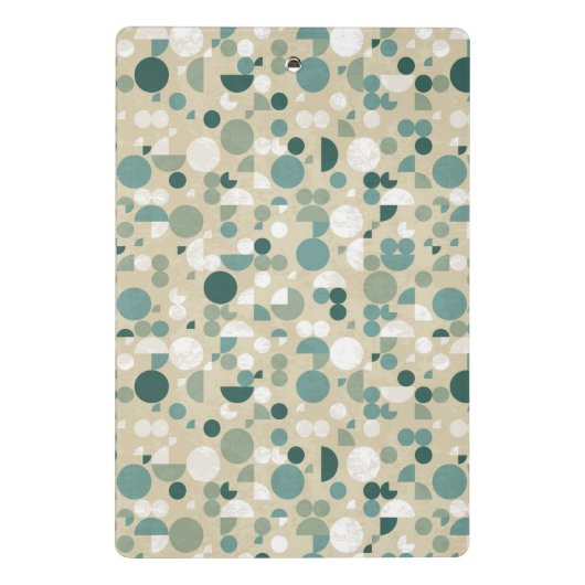 Abstraktes retro Muster Mini Klemmbrett (Rückseite)