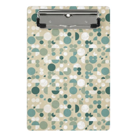 Abstraktes retro Muster Mini Klemmbrett (Vorderseite)