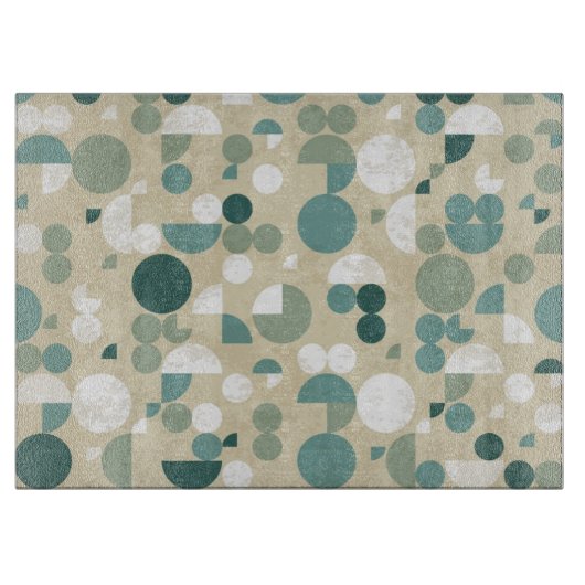 Abstraktes retro Muster Schneidebrett (Vorderseite)