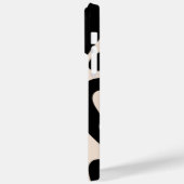 Abstraktes Retro-Muster schwarz und beige Case-Mate iPhone Hülle (Rückseite / Links)