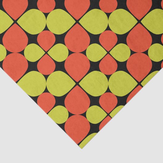 Abstraktes Retro-Muster Seidenpapier (Ausschnitt)