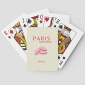 Abstraktes Retro Pastel Paris Spielkarten (Rückseite)