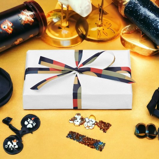 Abstraktes Retro-Thema Satinband