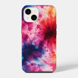 Abstraktes Retro-Tie-Dye-Muster iPhone / iPad-Hüll 14 Hülle
