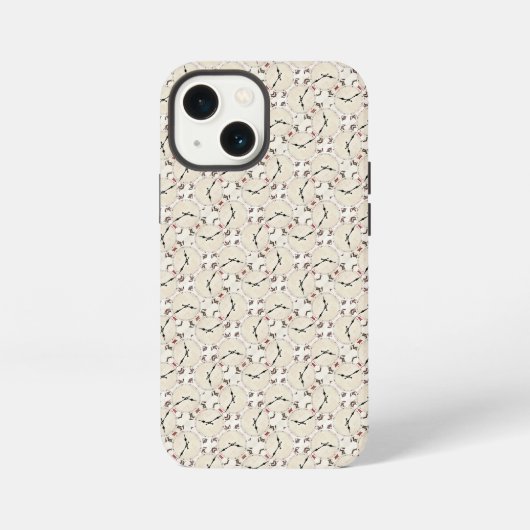 Abstraktes Retro-Uhr-Muster iPhone Hülle (Rückseite)