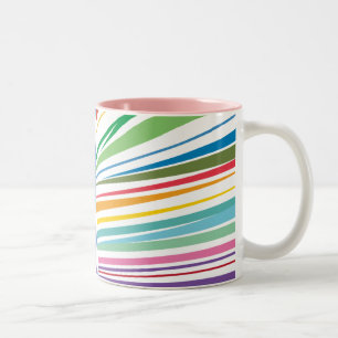abstraktes Retro-Vintage-Muster Zweifarbiges Kaffe Zweifarbige Tasse