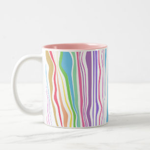 abstraktes Retro-Vintages Muster Zwei-Tone-Kaffee- Zweifarbige Tasse