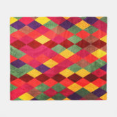 Abstraktes Retro-Vintages nahtloses Muster Fleecedecke (Vorderseite (Horizontal))