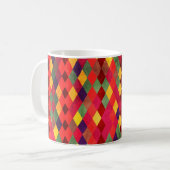 Abstraktes Retro-Vintages nahtloses Muster Kaffeetasse (Vorderseite Links)