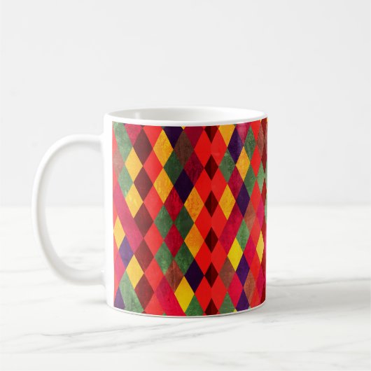Abstraktes Retro-Vintages nahtloses Muster Kaffeetasse (Links)