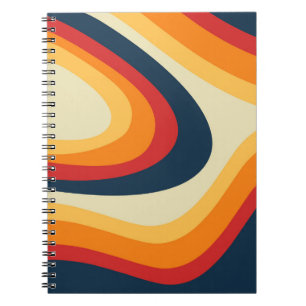 Abstraktes Retro-Wellendesign Notizblock