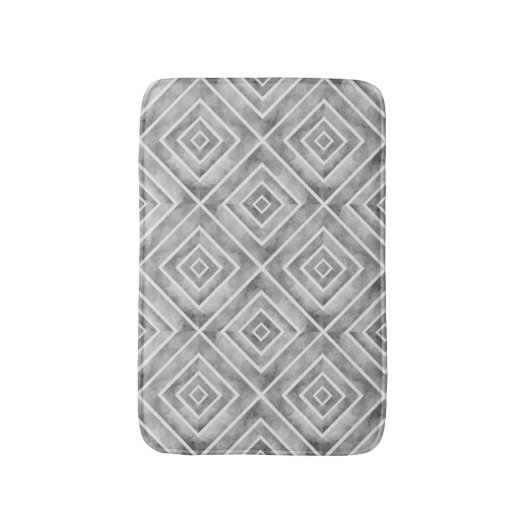 Abstraktes Retrofarbmuster mit mehrfarbigem Grauto Badematte (Vorderseite Vertikal)