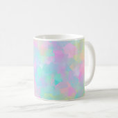 Abstraktes Retromuster geometrischer Formen in ros Kaffeetasse (VorderseiteRechts)