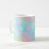 Abstraktes Retromuster geometrischer Formen in ros Kaffeetasse (Vorderseite Links)