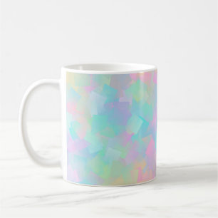 Abstraktes Retromuster geometrischer Formen in ros Kaffeetasse