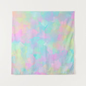 Abstraktes Retromuster geometrischer Formen in ros Wandteppich (Vorderseite (Horizontal))