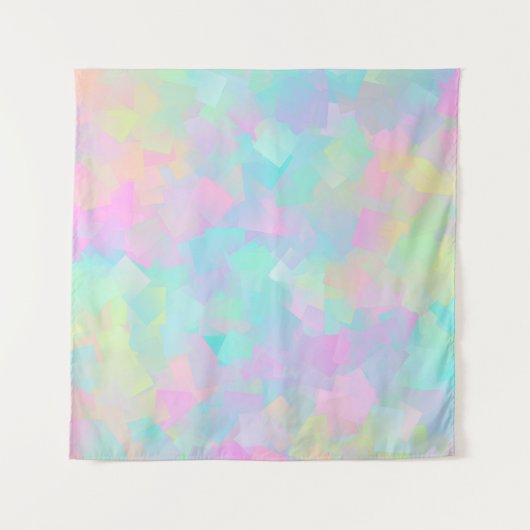 Abstraktes Retromuster geometrischer Formen in ros Wandteppich (Vorderseite (Horizontal))