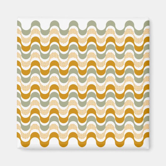 abstraktes Retromuster Magnet (Vorne)