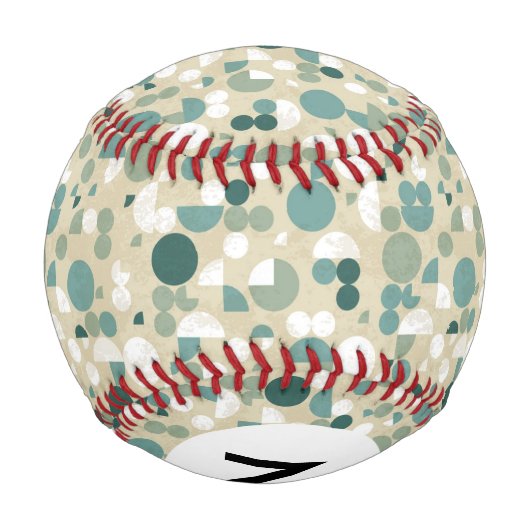 Abstraktes Retromuster Monogramm Baseball (Rückseite)