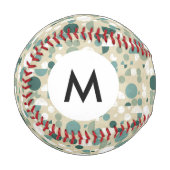 Abstraktes Retromuster Monogramm Baseball (Vorderseite Links)