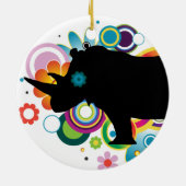 Abstraktes Rhino-Ornament Keramik Ornament (Hinten)