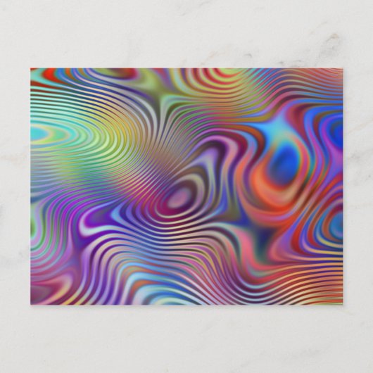 abstraktes Ringmuster Postkarte (Vorderseite)