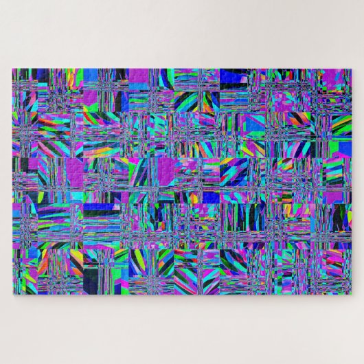 Abstraktes Rock Pile Muster farbenfroh Puzzle (Horizontal)