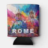 Abstraktes Rom Skyline Dosenkühler (Rückseite)