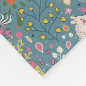 Abstraktes romantisches Muster mit Cartoon Fleecedecke (Ecke)