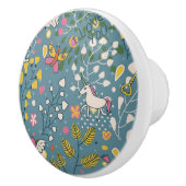 Abstraktes romantisches Muster mit Cartoon Keramikknauf (Rechts)