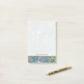 Abstraktes romantisches Muster mit Cartoon Post-it Klebezettel (Auf Schreibtisch)