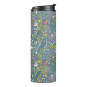 Abstraktes romantisches Muster mit Cartoon Thermosbecher (Nach links gedreht)