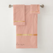 Abstraktes Rosa Badhandtuch Set (Insitu)