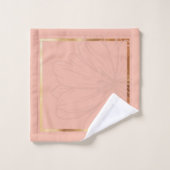 Abstraktes Rosa Badhandtuch Set (Waschlappen)