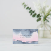 Abstraktes, rosa blaues Interieur Visitenkarte (Stehend Vorderseite)