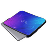 Abstraktes rosa-blaues Muster mit Individuelle Nam Laptopschutzhülle (Vorne Knopf)