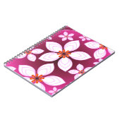 Abstraktes Rosa-Blumenmuster | Ästhetische Blume Notizblock (Linke Seite)