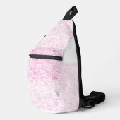 Abstraktes rosa Büroordner-Set Crossbody Bag (Rechte Ecke)