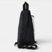 Abstraktes rosa Büroordner-Set Crossbody Bag (Rückseite)
