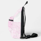Abstraktes rosa Büroordner-Set Crossbody Bag (Rechts)