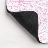 Abstraktes rosa Büroordner-Set Mousepad (Ecke)