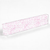Abstraktes rosa Büroordner-Set Namensplakette