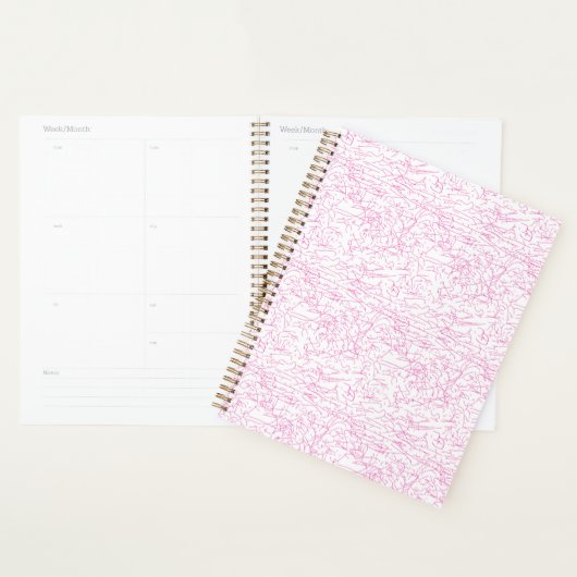 Abstraktes rosa Büroordner-Set Planer (Anzeige)