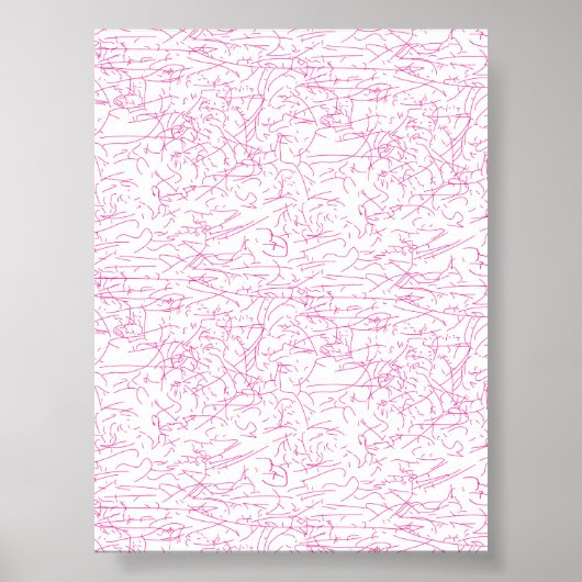 Abstraktes rosa Büroordner-Set Poster (Vorne)