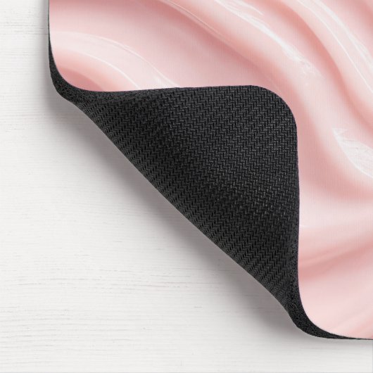 Abstraktes Rosa-Creme-Muster Mousepad (Ecke)