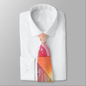 Abstraktes rosa farbenfrohes geometrisches Design Krawatte (Gebunden)