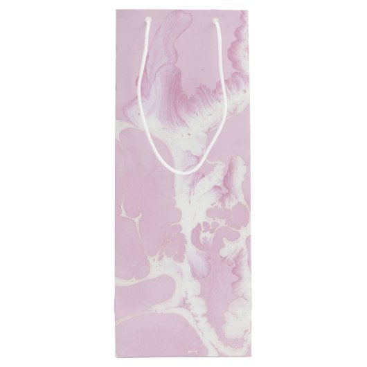 abstraktes rosa Farbmuster Geschenktüte Für Weinflaschen (Rückseite)