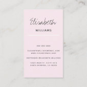 Abstraktes rosa Farbtupfer Malerei Elegant Visitenkarte (Rückseite)