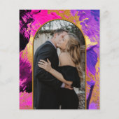 Abstraktes Rosa FOTO Hochzeit Einladung (Rückseite)