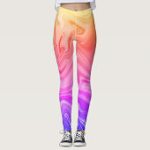 Abstraktes Rosa Gelbgelb-Gelb Leggings (Vorderseite)
